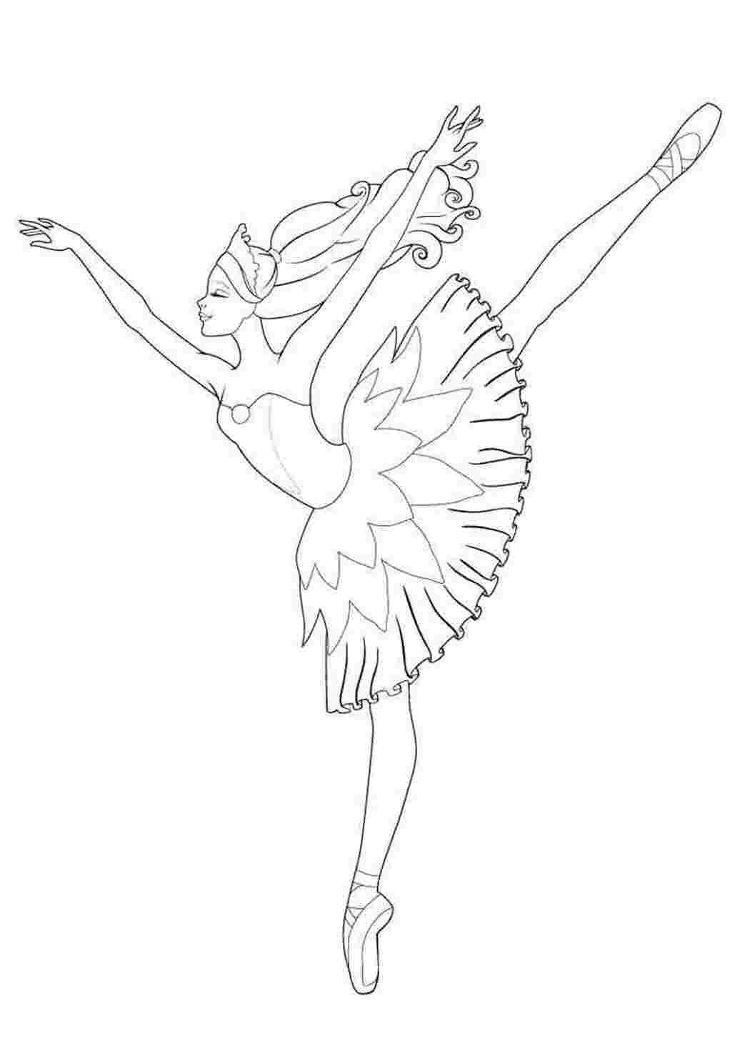 Раскраски Гибкая балерина балерина Балерина, балет, танцы