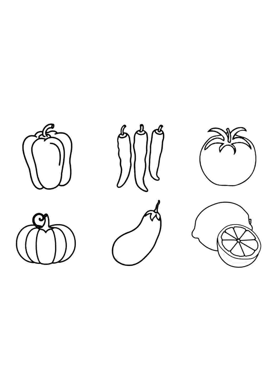 Рисунки овощей и фруктов для раскрашивания - 63 фото