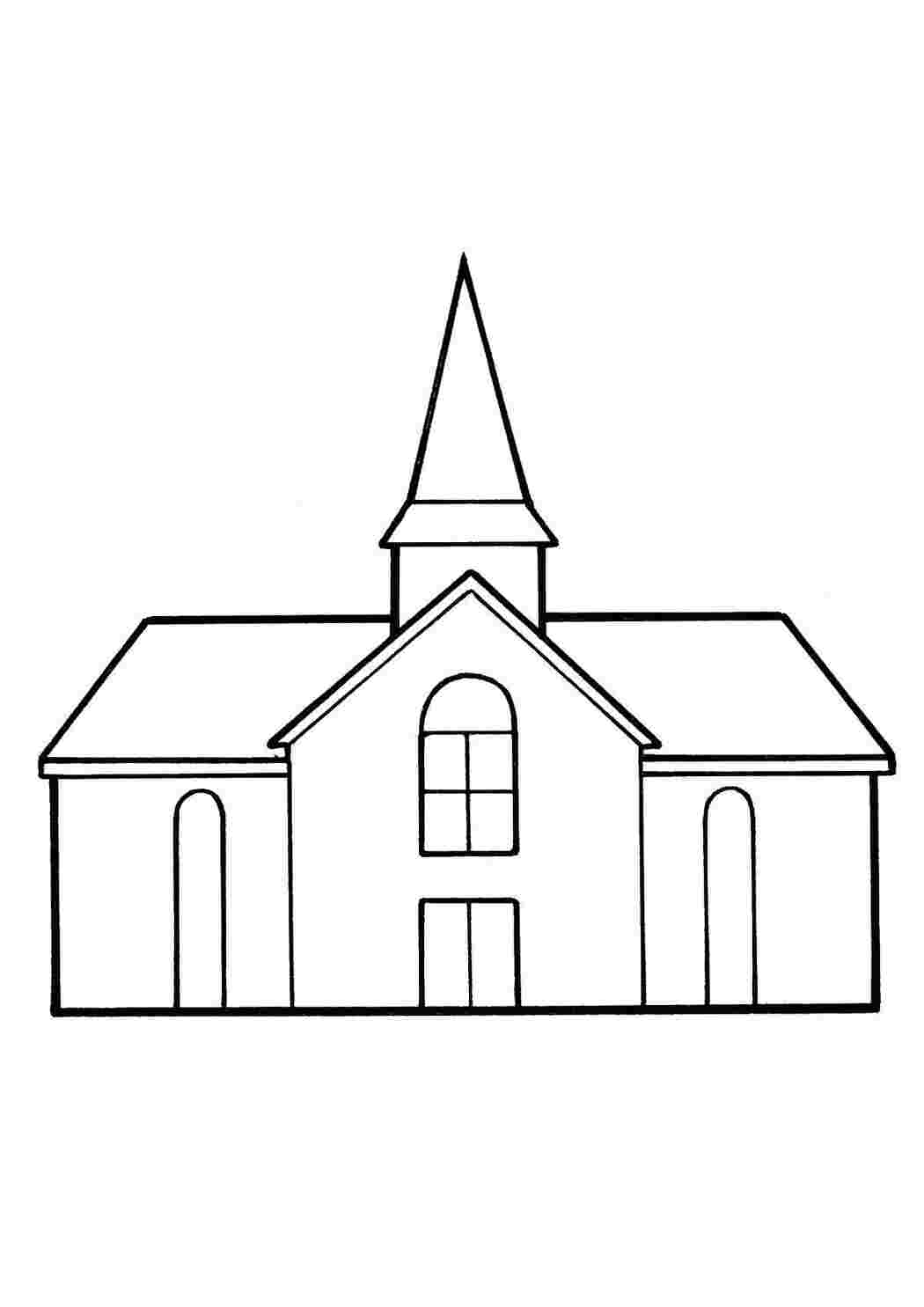 Раскраска Кулич и церковь
