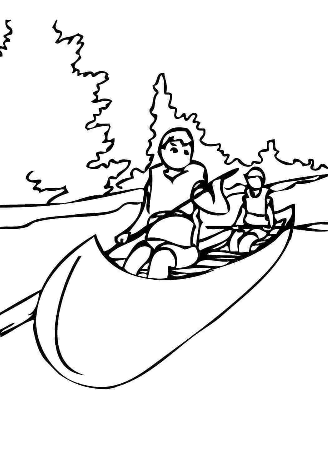 Раскраски Каное Спорт Спорт, вода