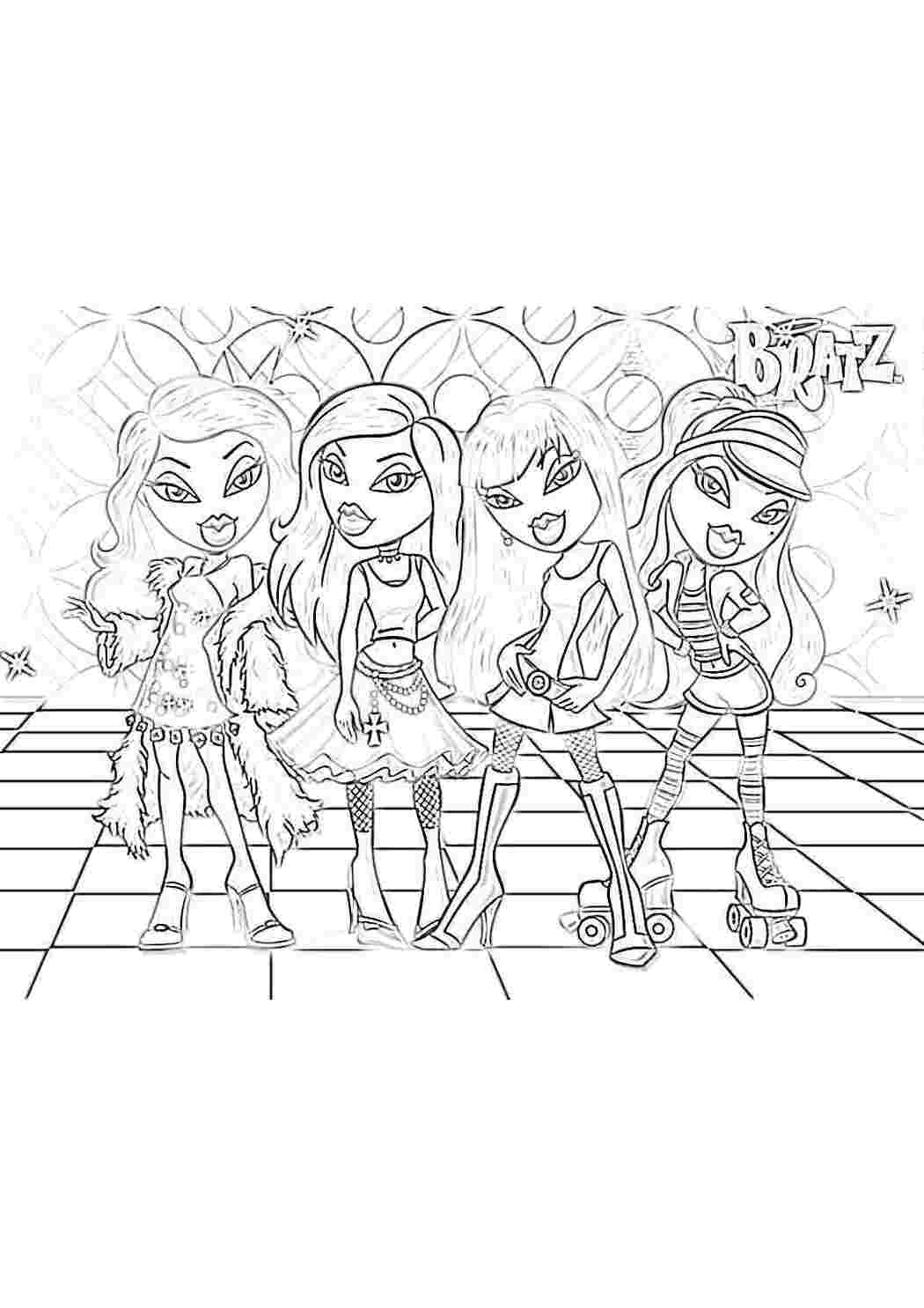 Раскраски Куклы bratz  братц Кукла, Bratz 