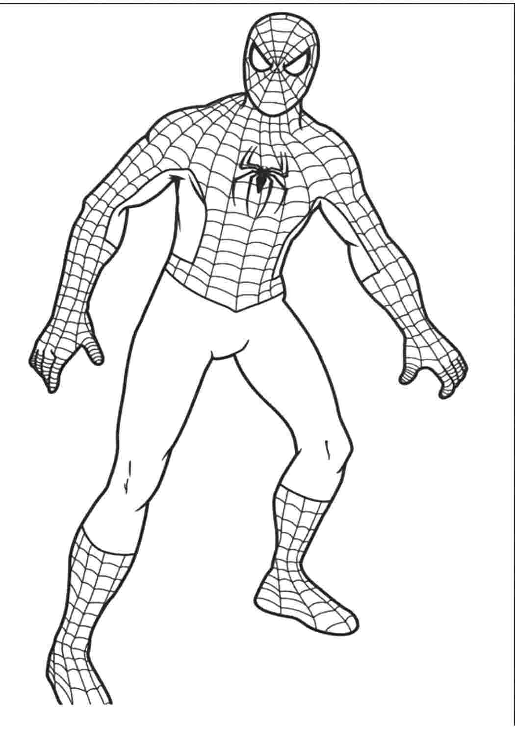 Раскраски Человек паук Для мальчиков человек паук, супергерои