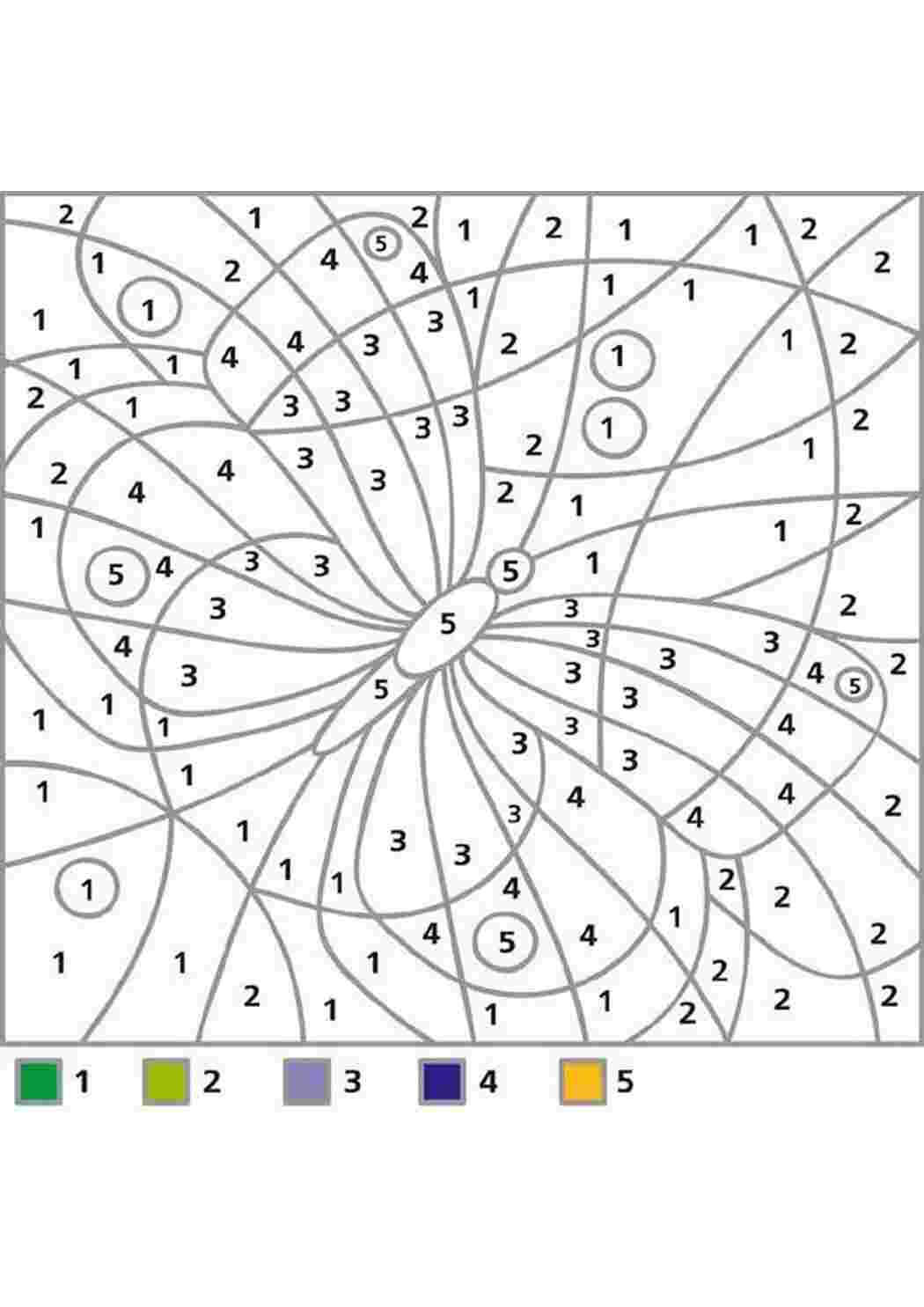 Раскраски Раскрась по цифрам Раскраски Математические раскраски  для дошкольников 