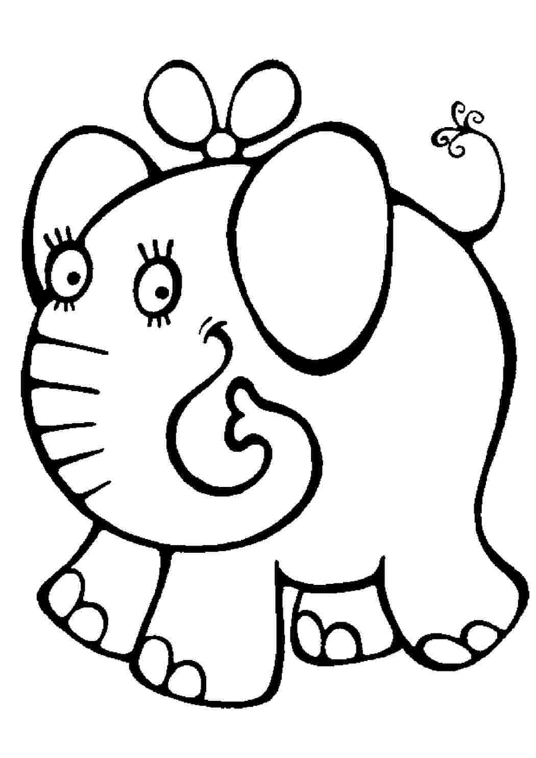 Раскраски Раскраски для детей 2-4 года, слоник с бантиком Раскраски для детей 2-4 года, слоник с бантиком  Раскраски скачать онлайн