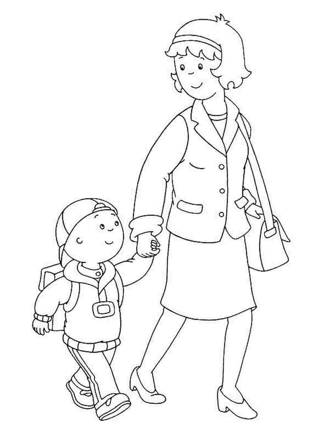 раскраска Мать с ребенком на руках раскраски