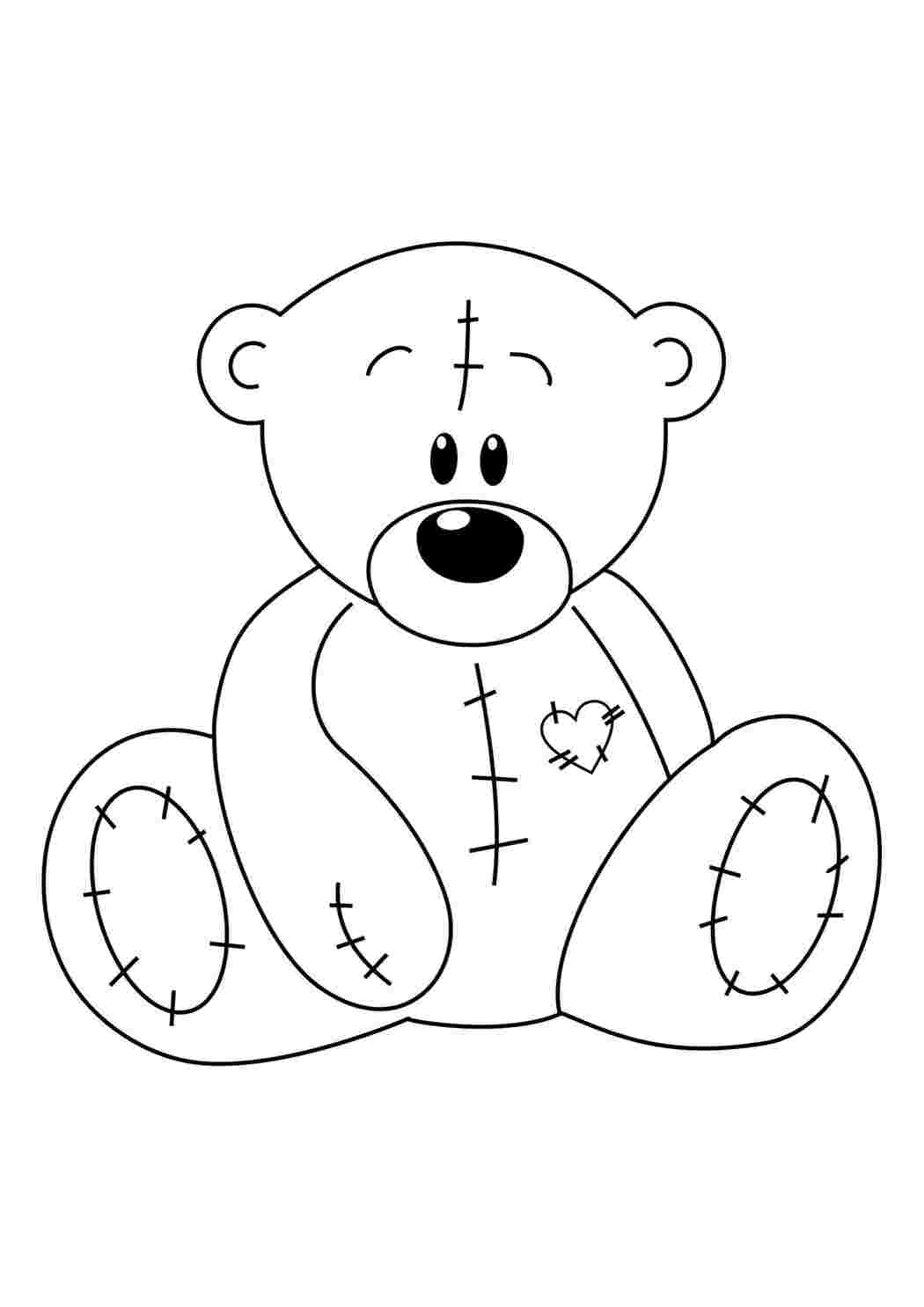 Раскраски Раскраски с медведями и медвежатами Детские раскраски для раннего развития скачать и распечатать