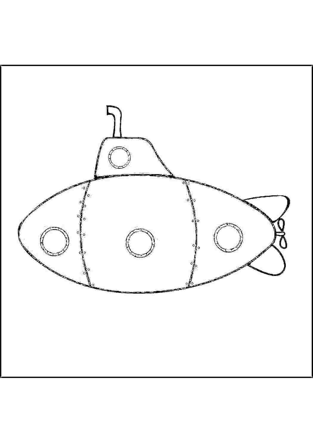Раскраски Подводная лодка корабль , лодка, 