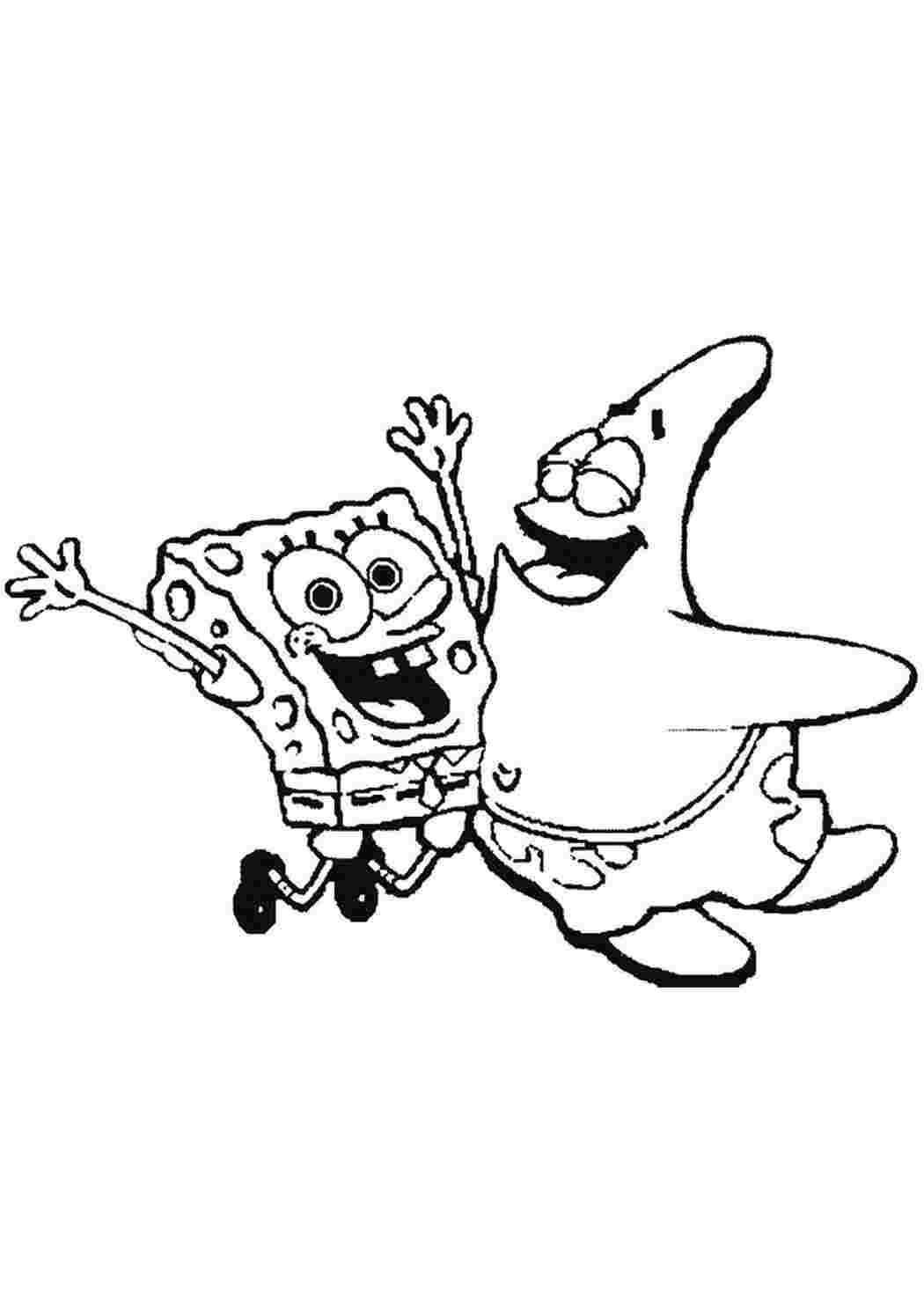 Раскраски Патрик и спанч боб лучшие друзья Раскраски для малышей Персонаж из мультфильма, Спанч Боб, Губка Боб, Патрик
