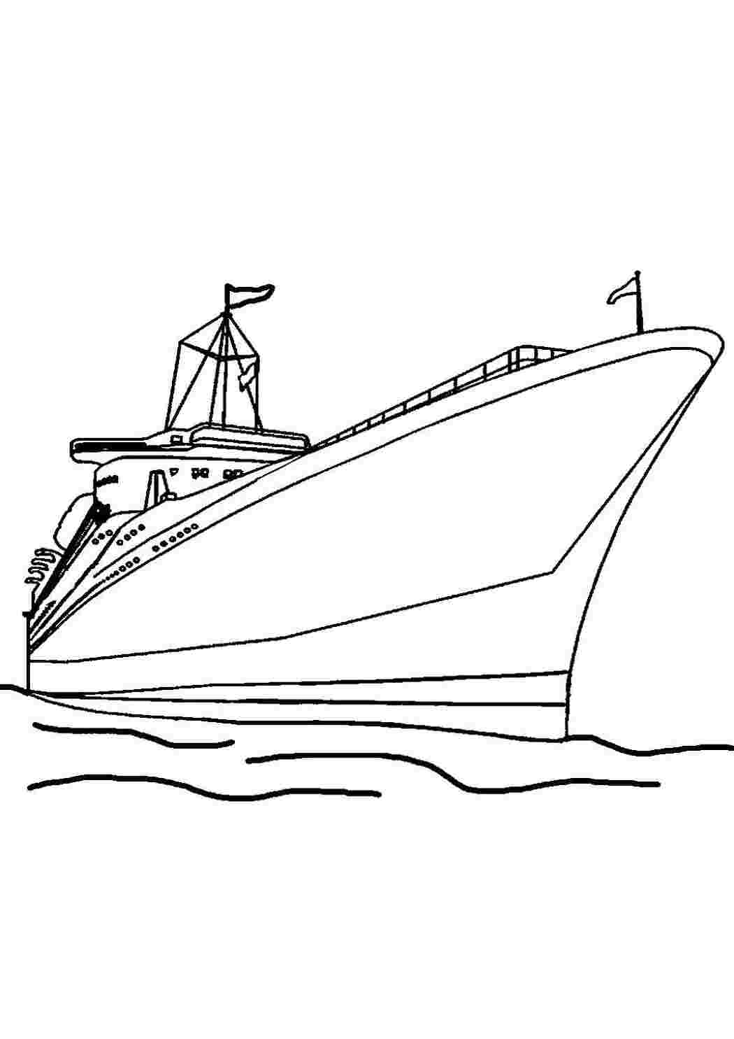 Раскраски Корабль в море корабли корабли, море