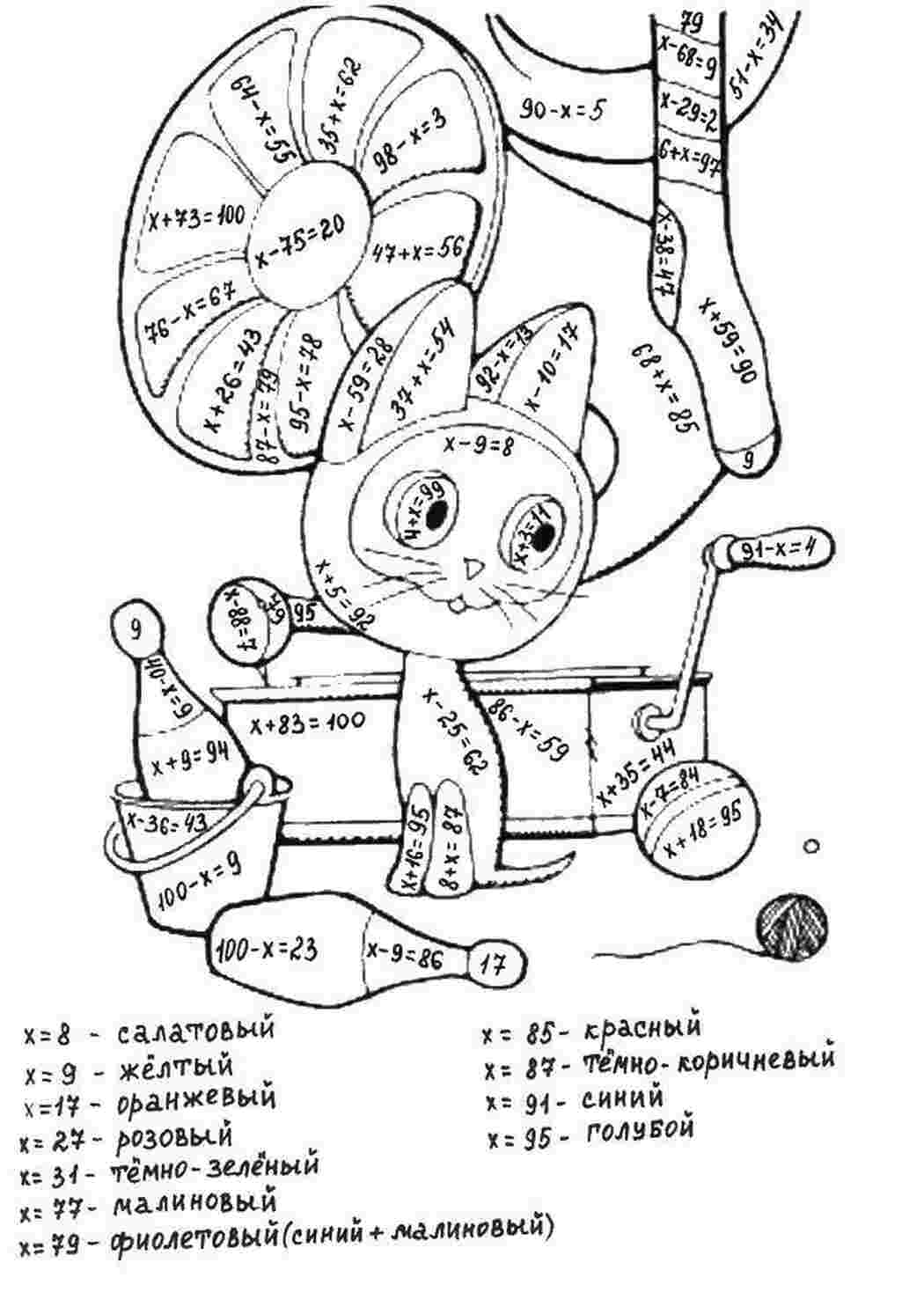 математические раскраски математика, загадка