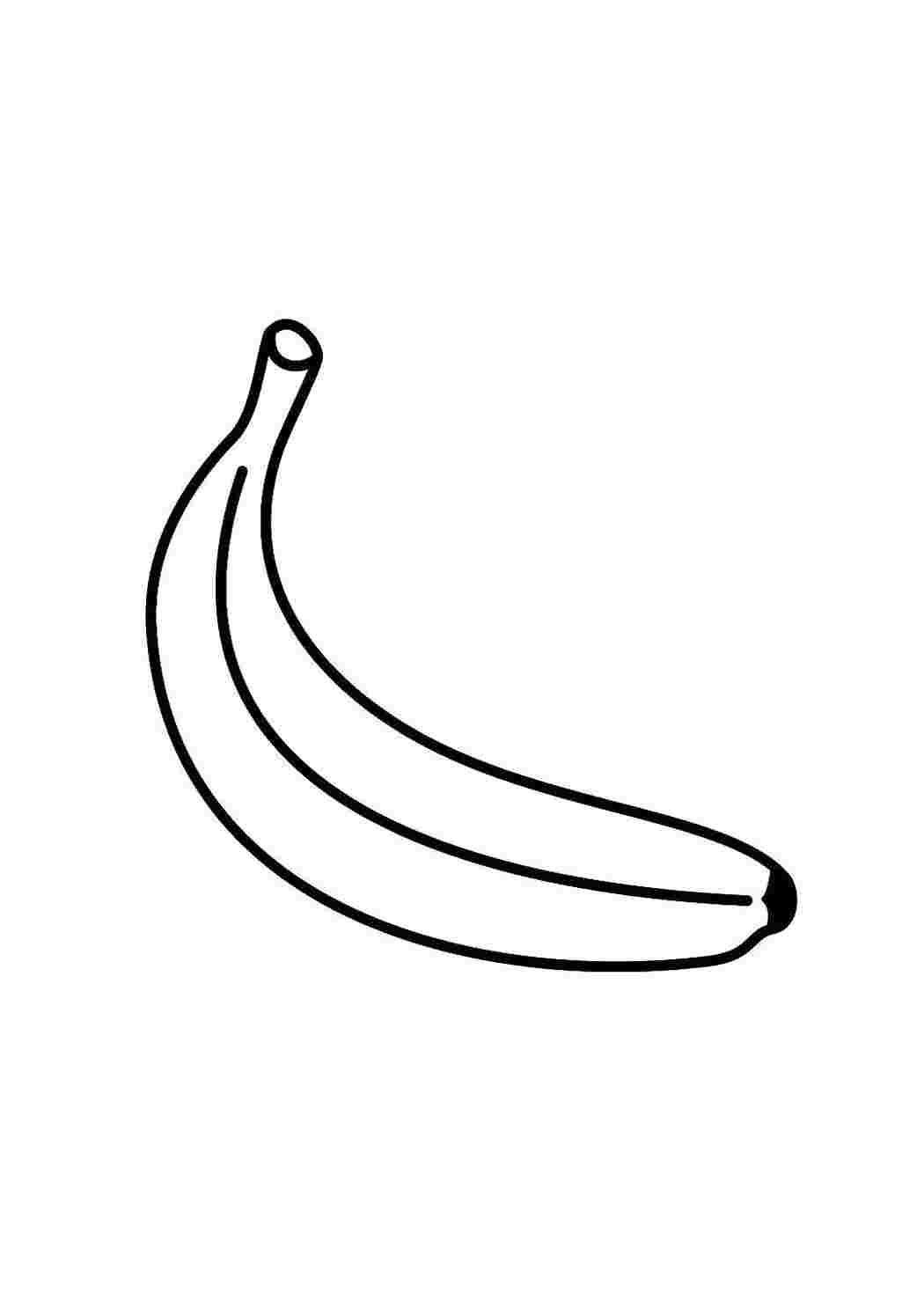Раскраски Банан фрукты фрукты, банан