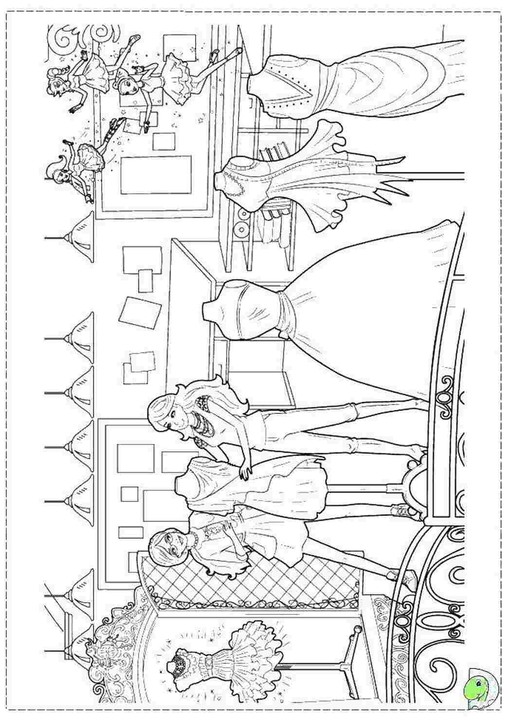 Раскраски Показ мод Платья барби, платья, манекены