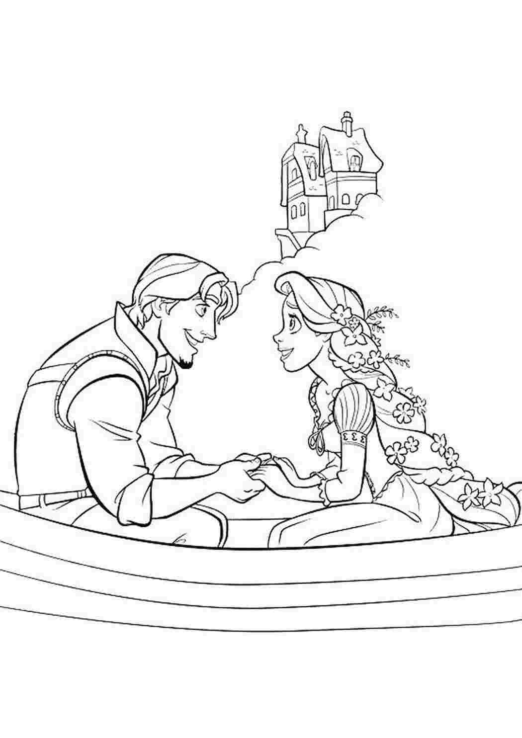 Раскраски картинки на рабочий стол онлайн Девушка и парень в лодке рядом с домом Раскраски для мальчиков