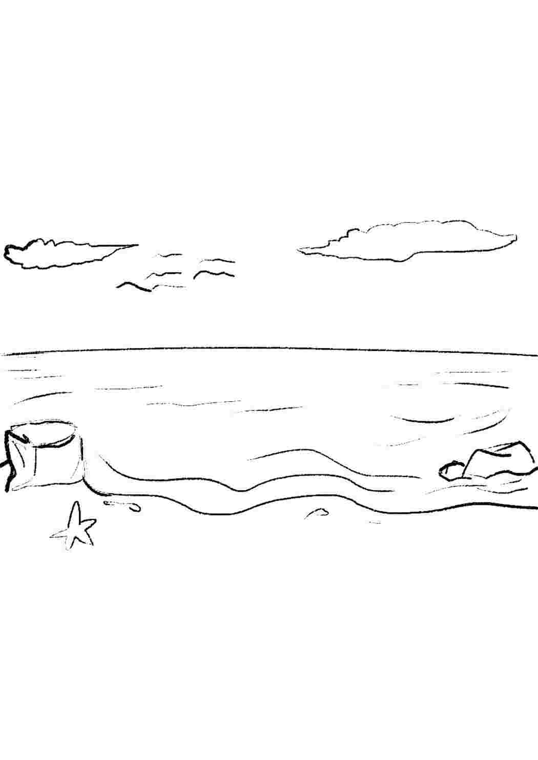 Раскраски Красивые раскраски. Пляж и море Пляж и море Раскраски скачать и распечатать бесплатно.