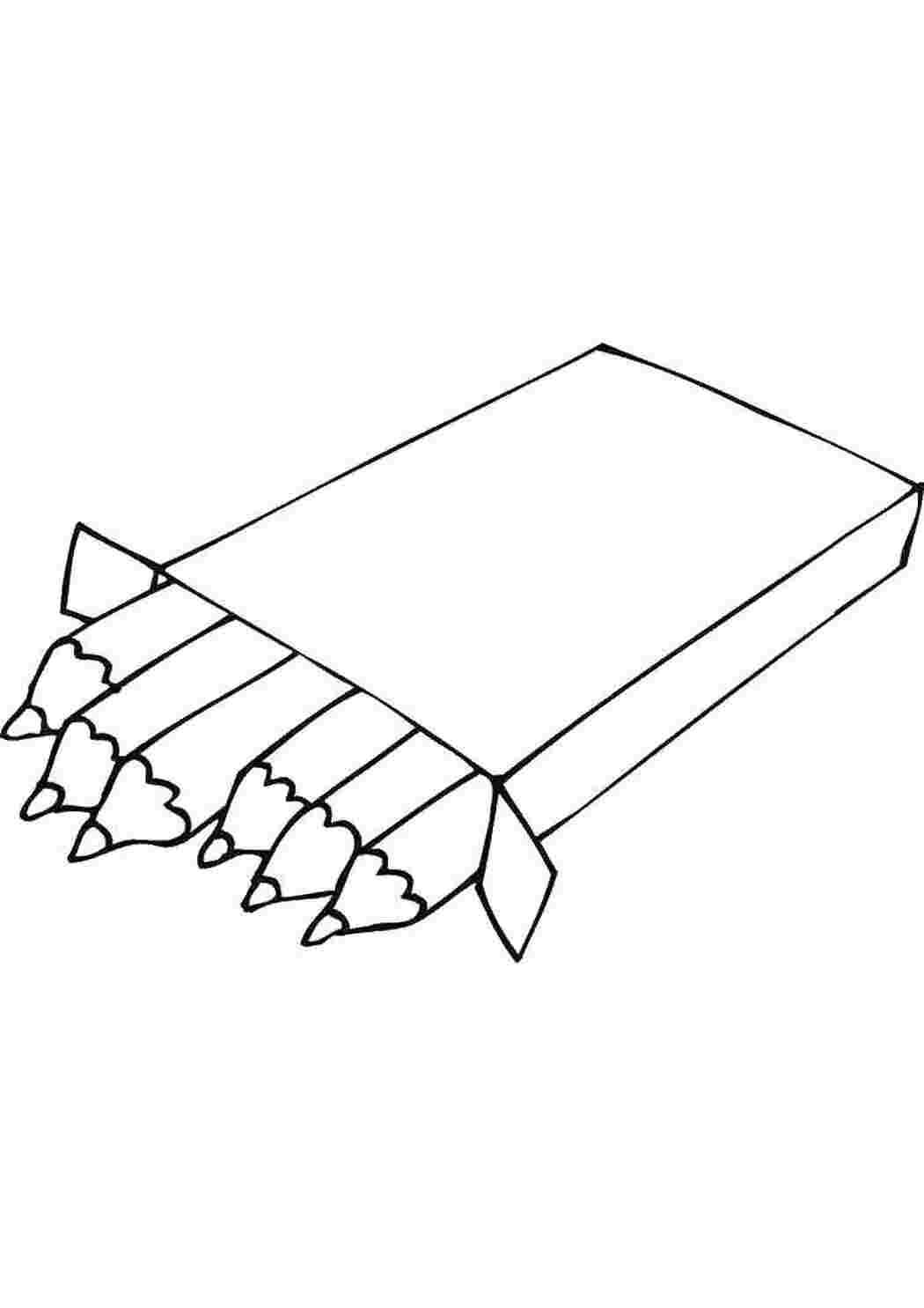 Раскраски Коробка с карандашами карандаш коробка, карандаш