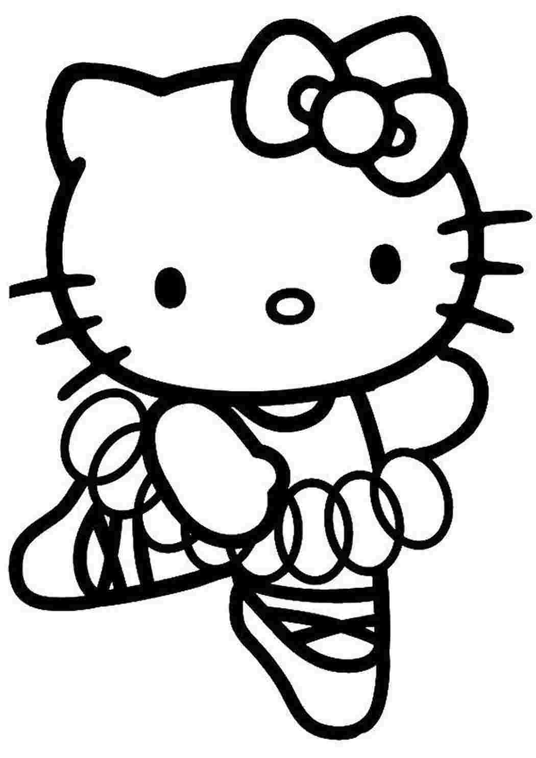 Раскраски Hello kitty балерина Hello Kitty Hello Kitty, балерина, пачка