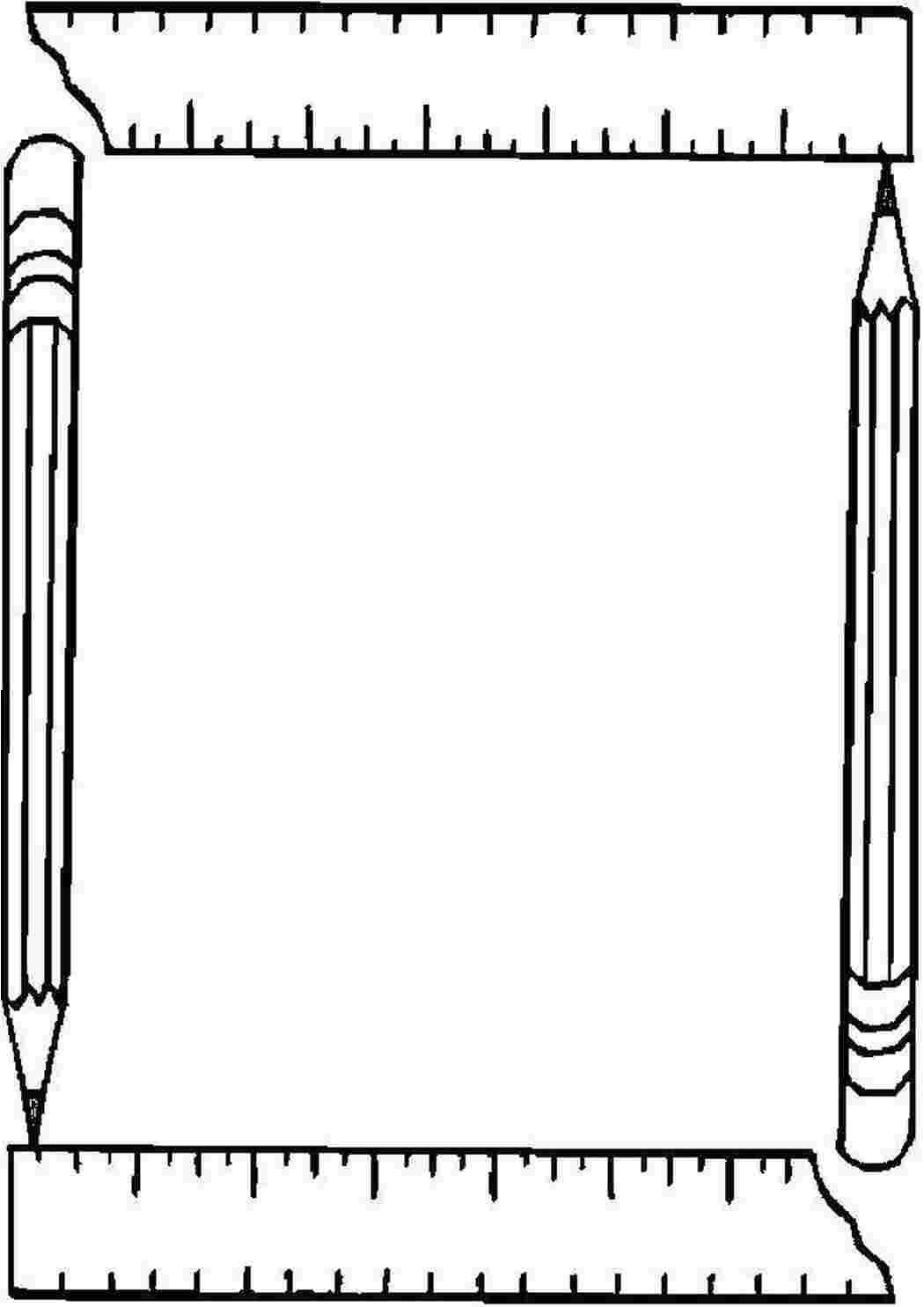 Раскраски Карандаш и линейка Школьные принадлежности карандаш и линейка