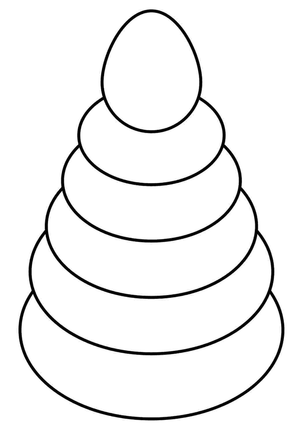Раскраски Детская пирамидка. Раскраска для ребенка раскраски для изучения цвета