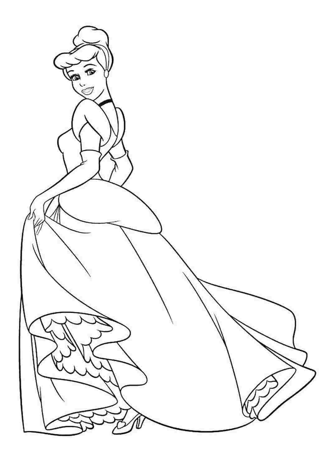 Раскраски из мультфильма Золушка (Cinderella). Сказка братьев Гримм Золушка с картинками