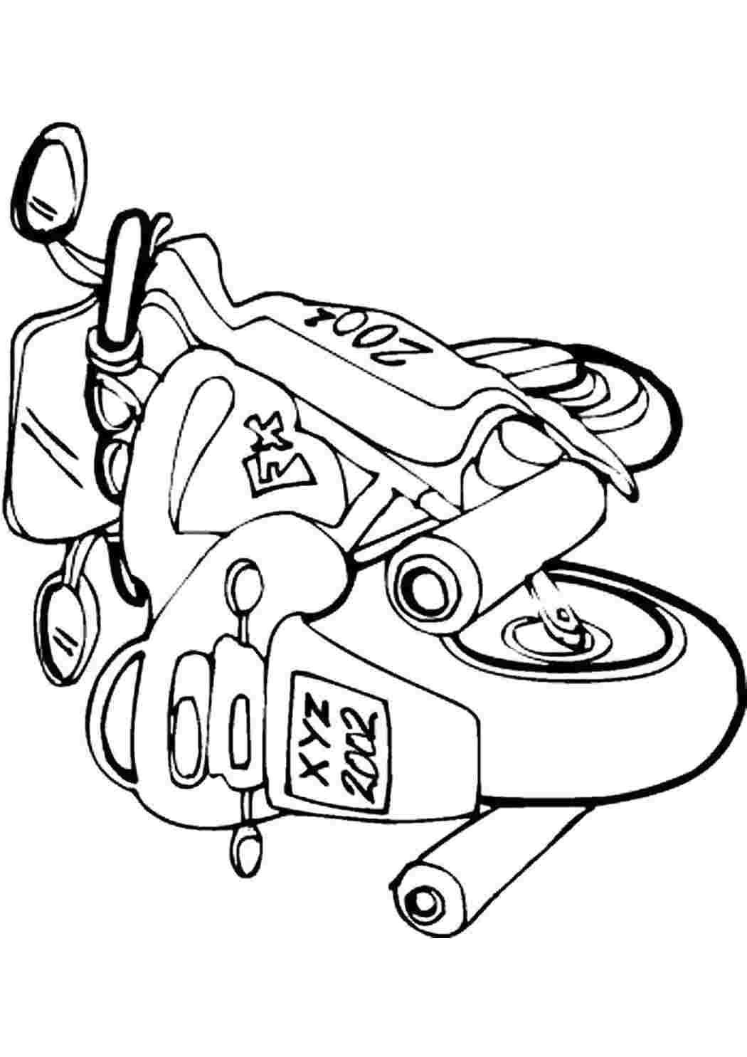 Раскраски Мотоцикл мотоцикл с номером Мотоцикл Мотоцикл