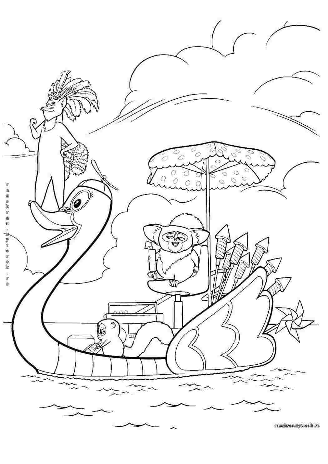 Раскраски Король джулиан мадагаскар Персонаж из мультфильма