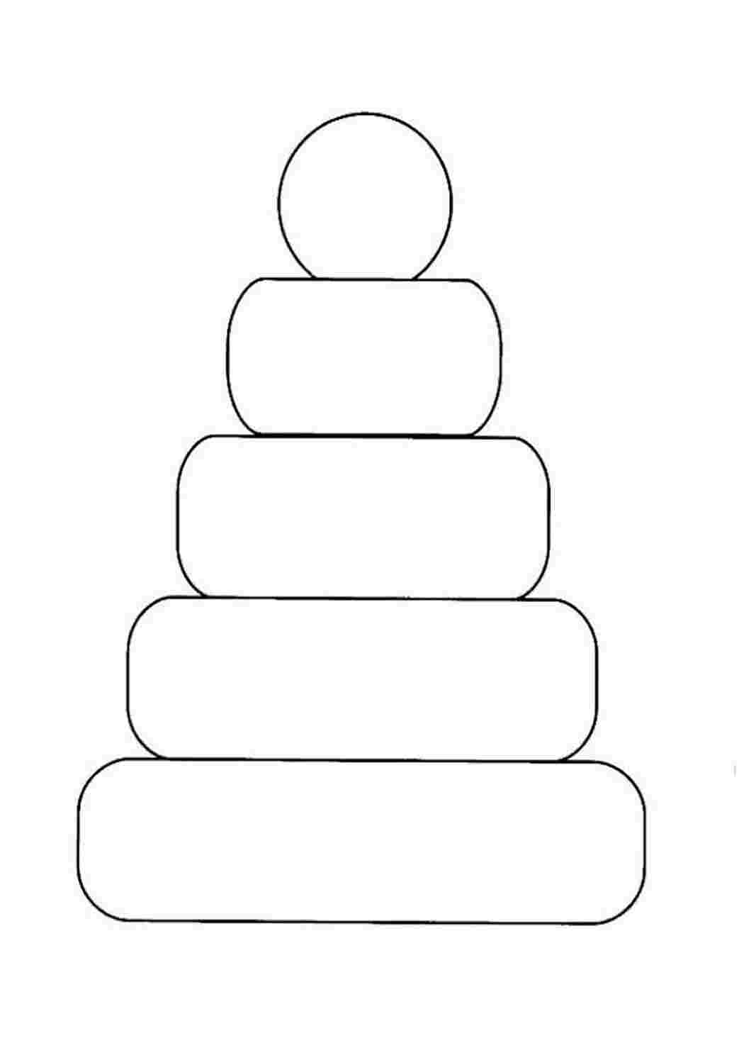 Раскраски Детская пирамидка. Раскраска для ребенка раскраски для изучения цвета