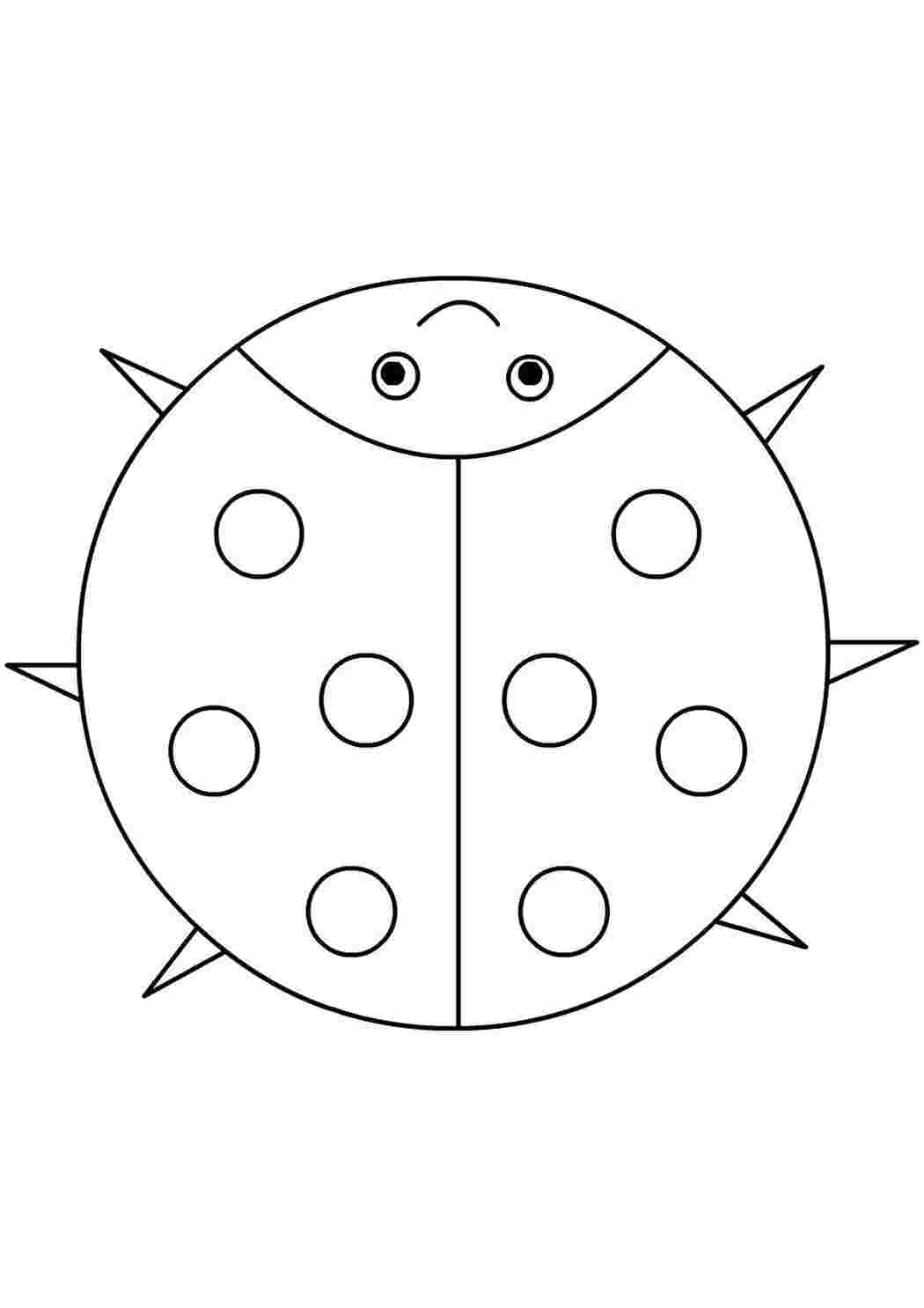 Раскраски картинка для детей. Божья коровка Божья коровка Божья коровка