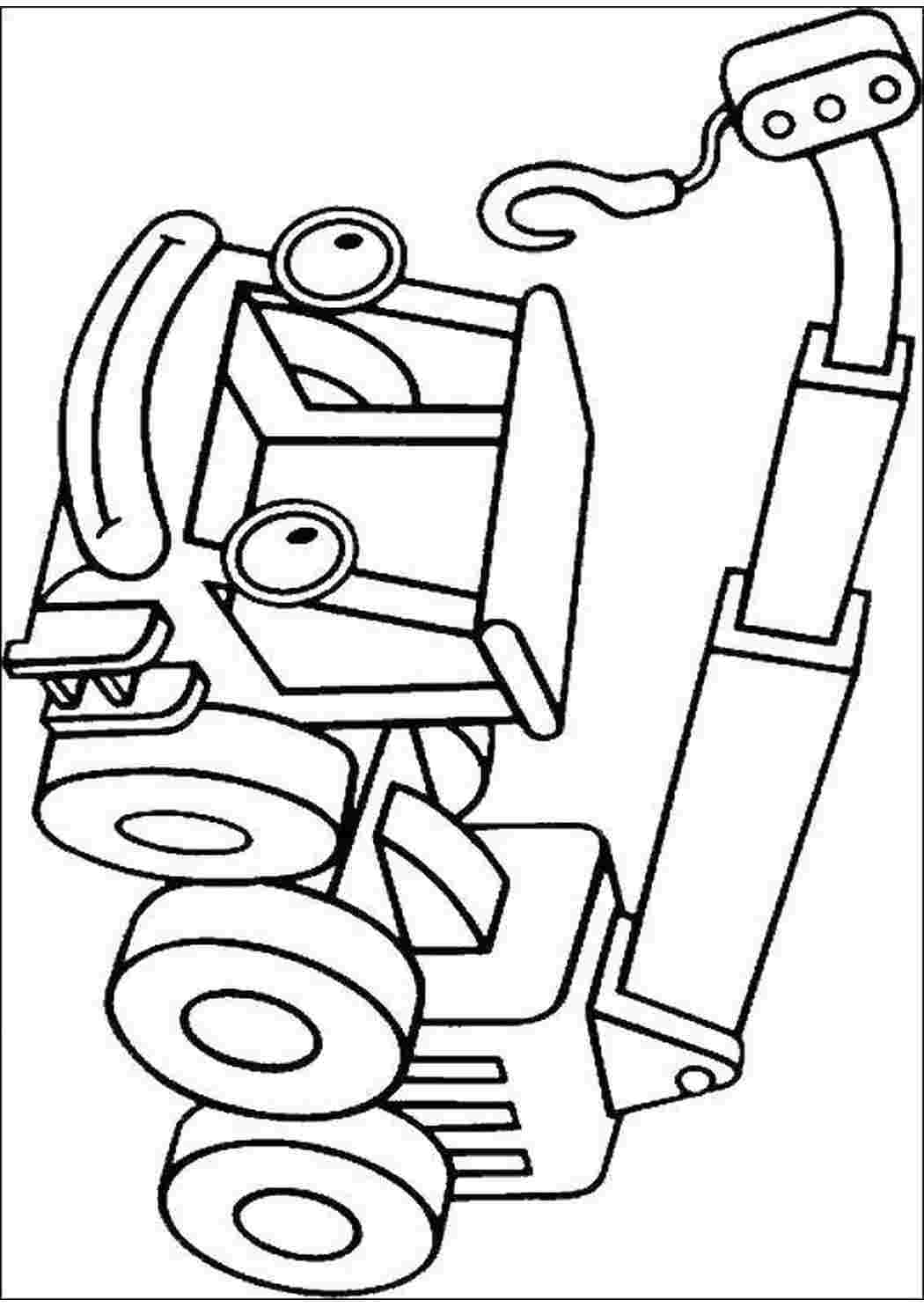 Раскраски Подъемный кран. боб строитель Строитель, инструменты, стройка