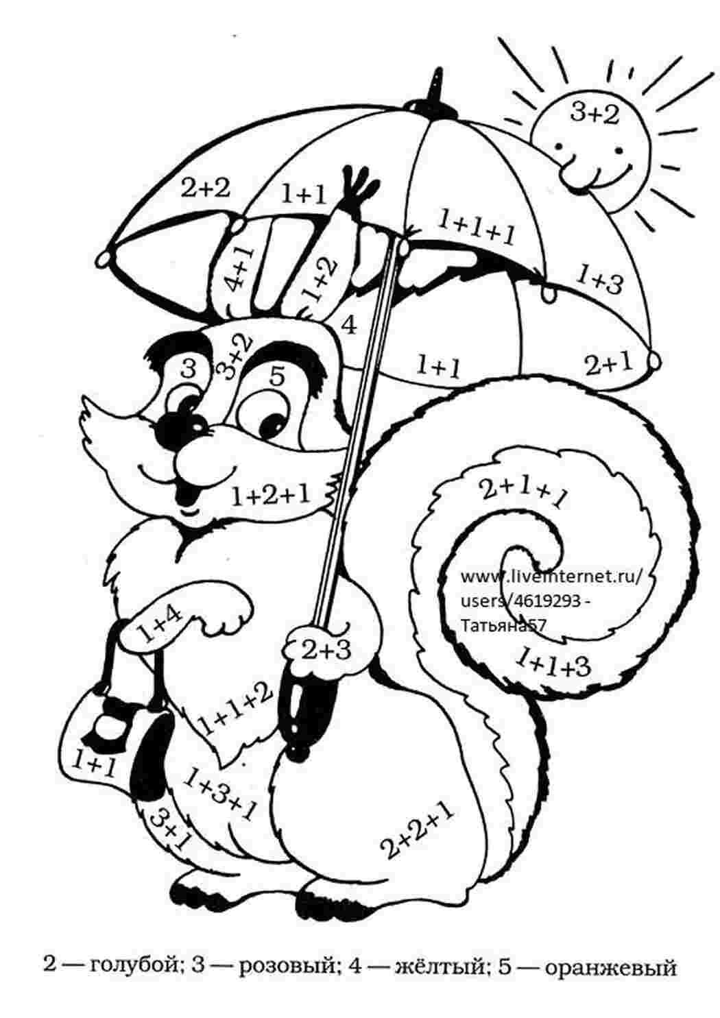 Раскраски математическая раскраска с примерами. Математические раскраски Сложение