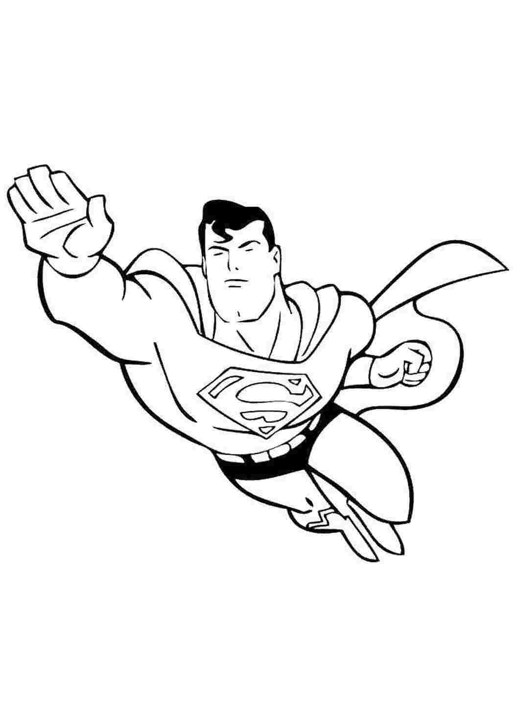 Раскраски Супермен летит. супергерои супергерои, супермен