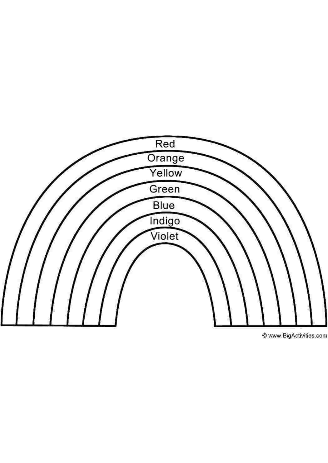 Раскраски Цвета радуги Радуга радуга, цвета
