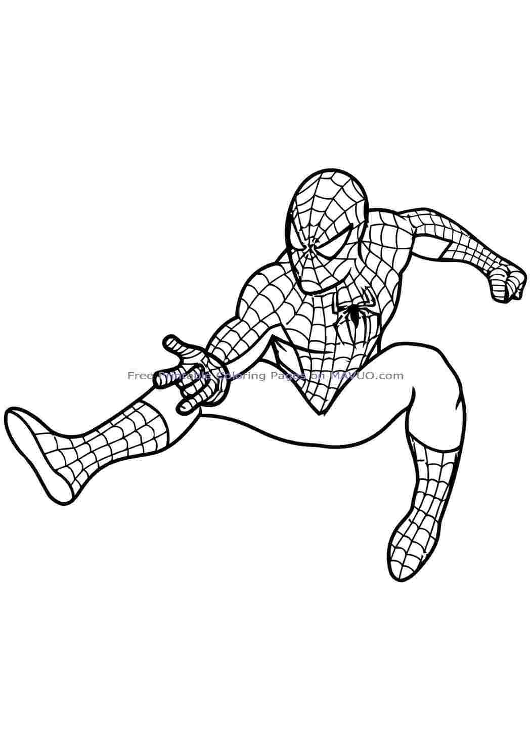 Раскраски Спайдермен Персонаж из мультфильма спайдермен, человек паук