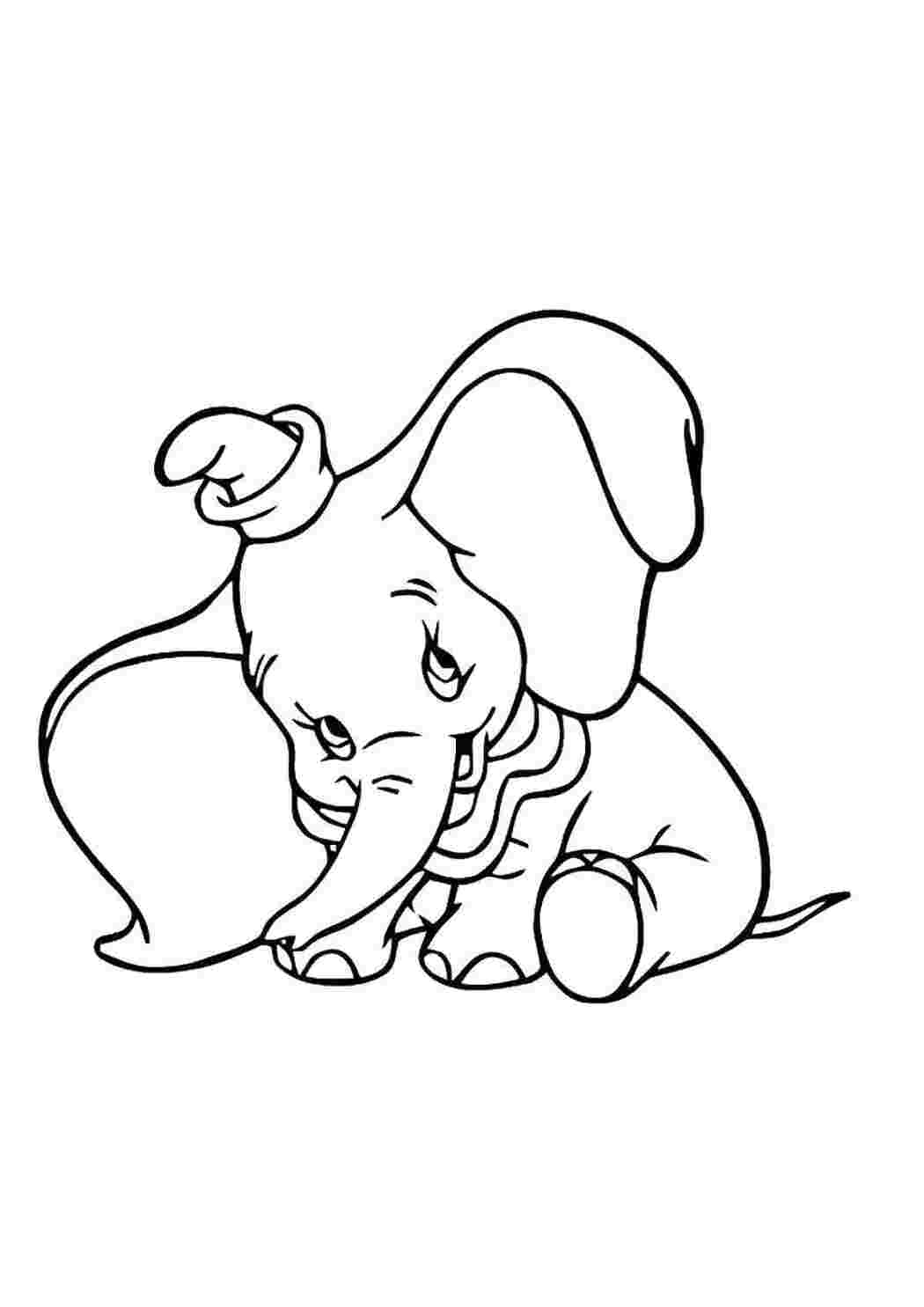Раскраски Слоненок дамбо Диснеевские мультфильмы Слон, Дамбо