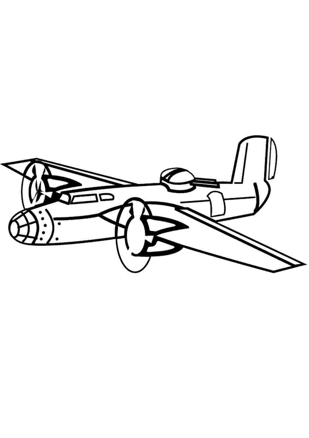 Бомбардировщик - раскраска Раскраски скачать и распечатать бесплатно.
