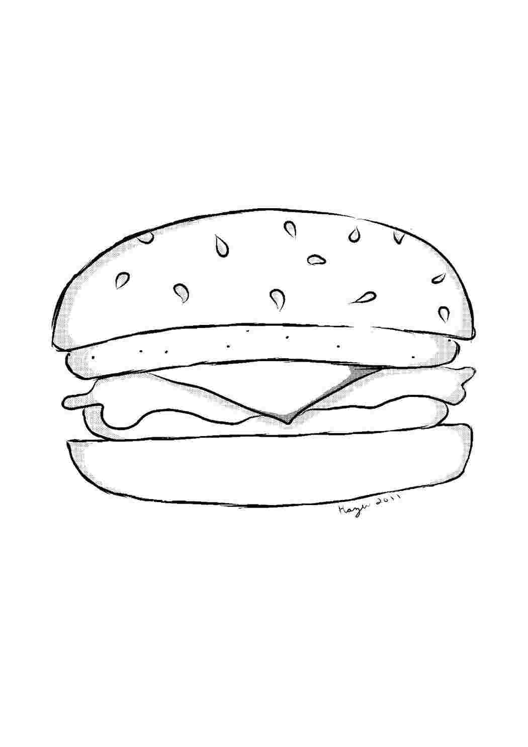 Бесплатные раскраски гамбургер. Распечатать раскраски бесплатно и скачать раскраски онлайн.