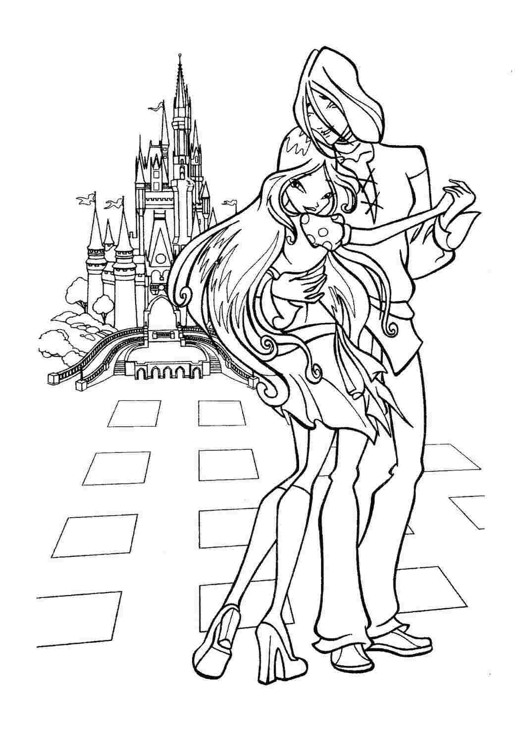 Раскраски Блум и скай Винкс Персонаж из мультфильма, Winx