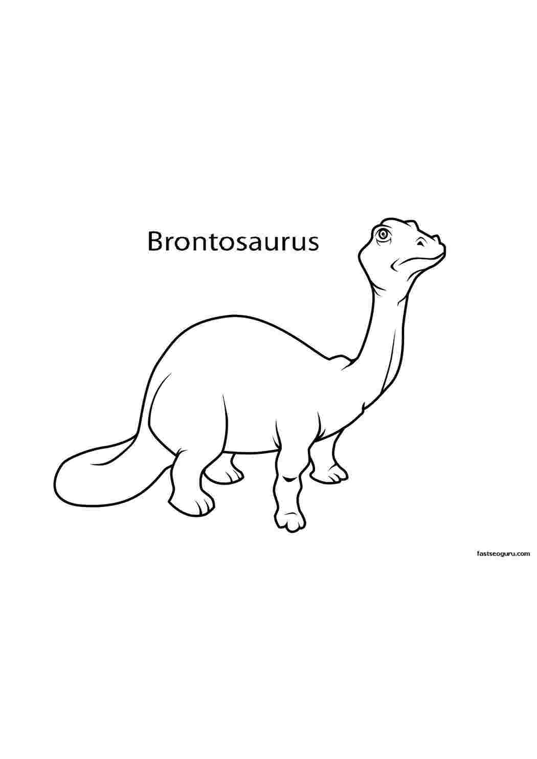 Раскраски Бронтозавр динозавр бронтозавр, динозавр, хвост
