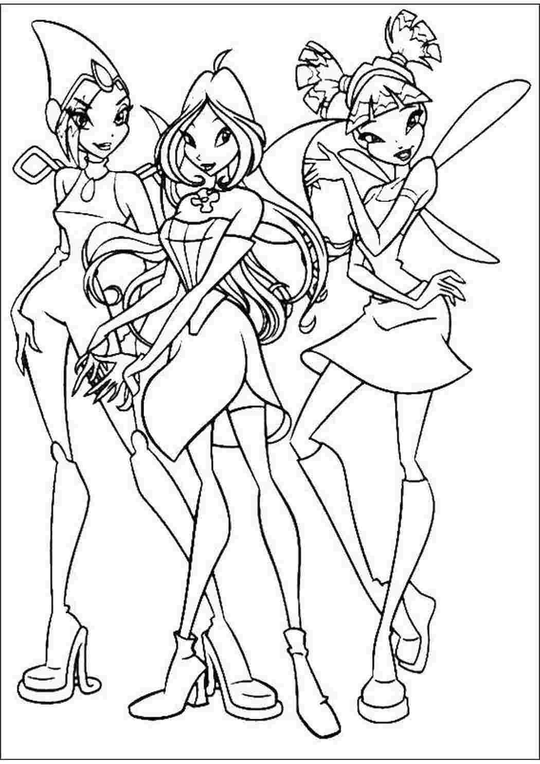 Раскраски Блум, муза и текна Винкс Персонаж из мультфильма, Winx