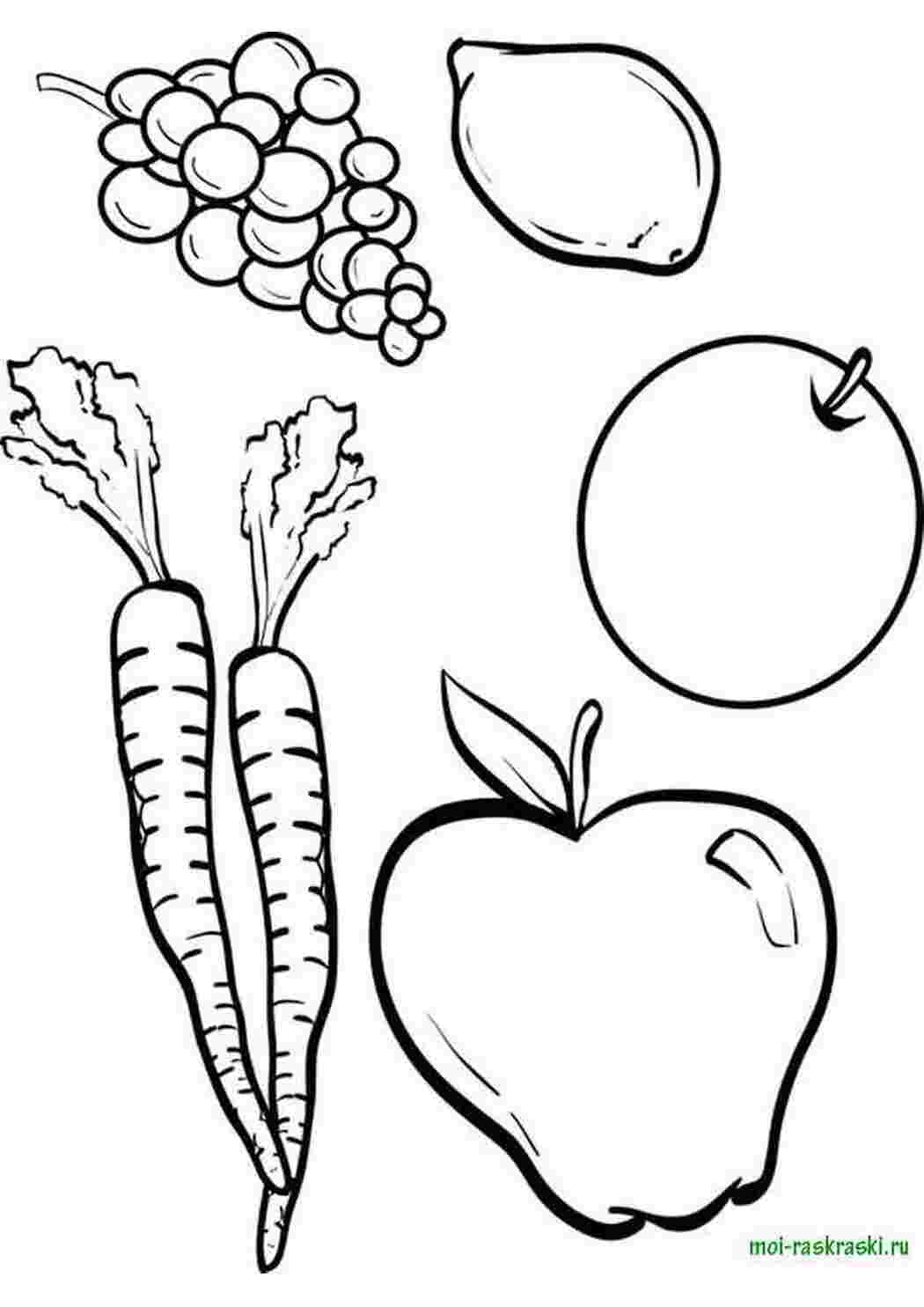 Раскраска Фрукты