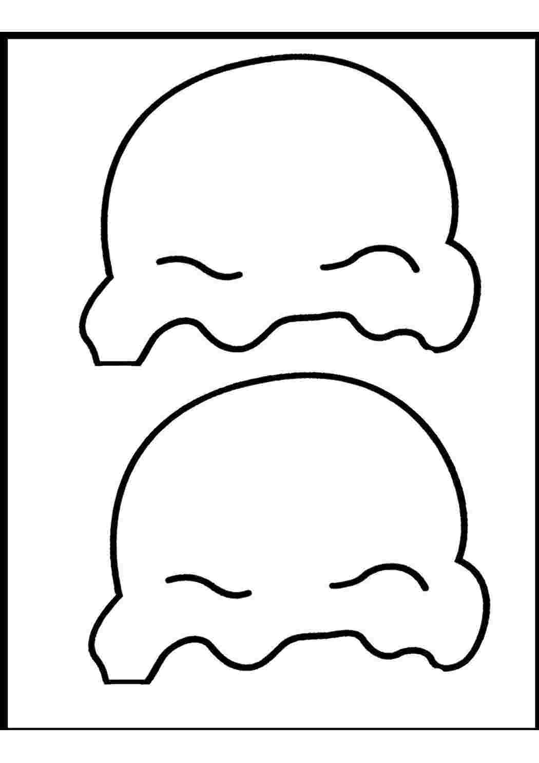 Раскраска Мороженое без стакана