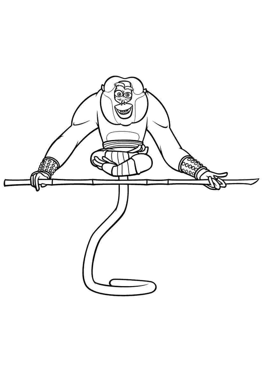 Раскраска Левитация Кунг-фу панда