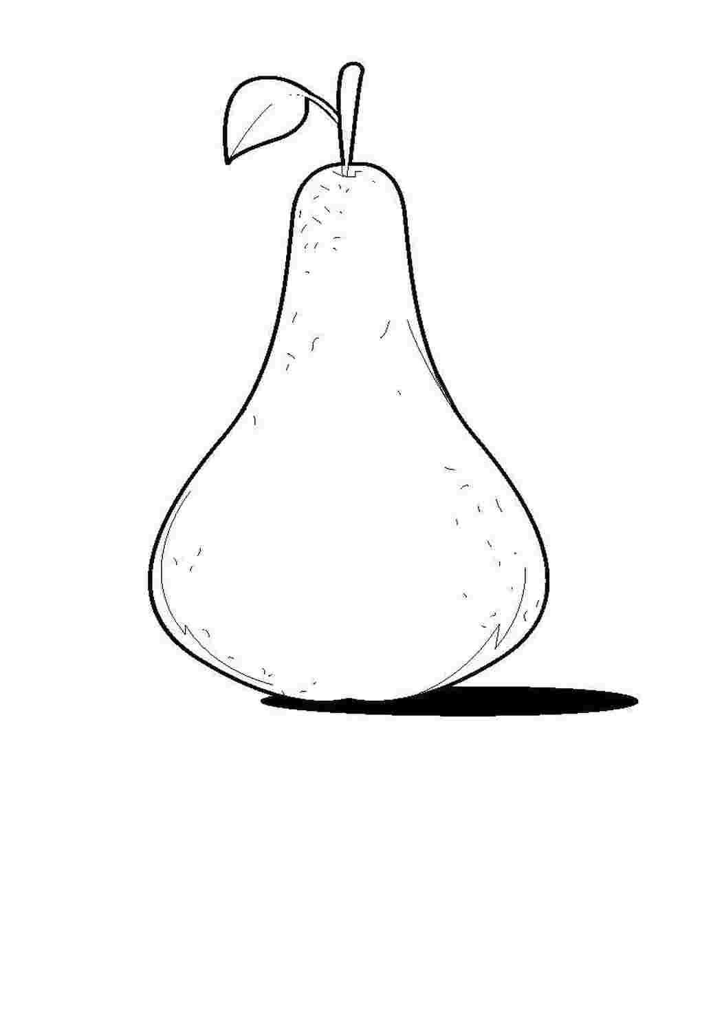 Раскраска Спелая груша.