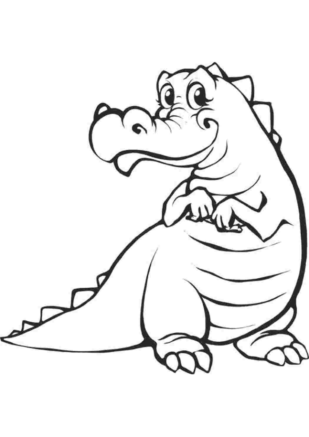 Раскраска Крокодил