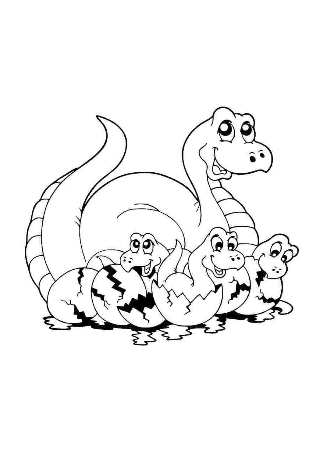 Раскраска Динозаврики