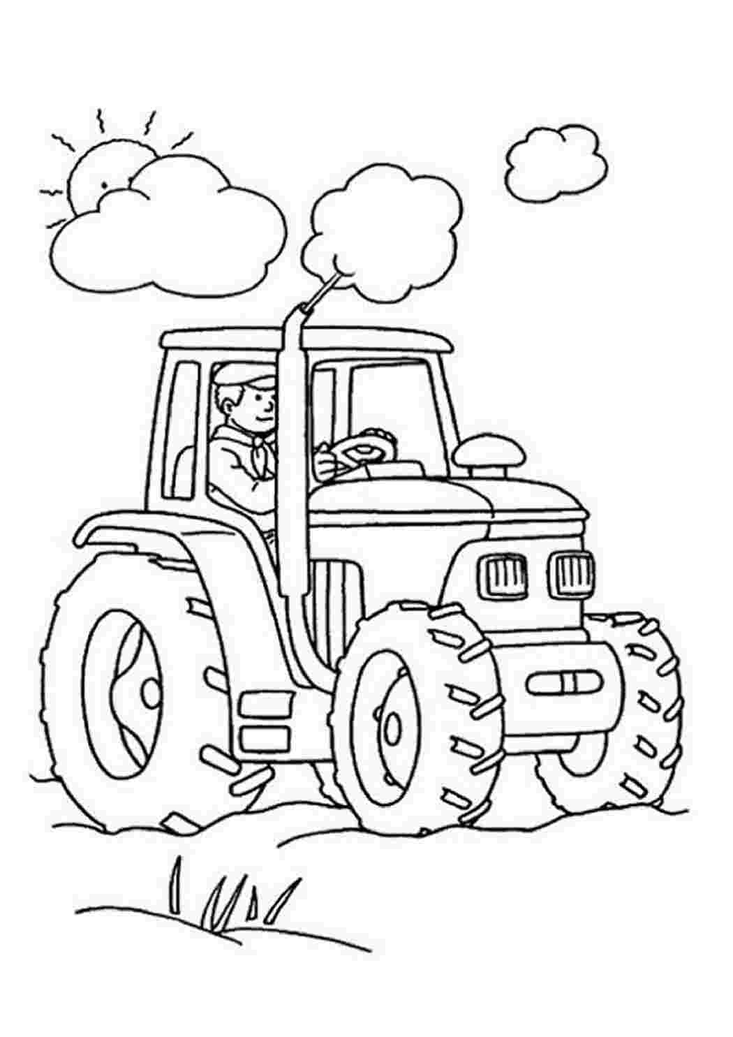 Раскраска Для мальчиков Сельхозтехника 