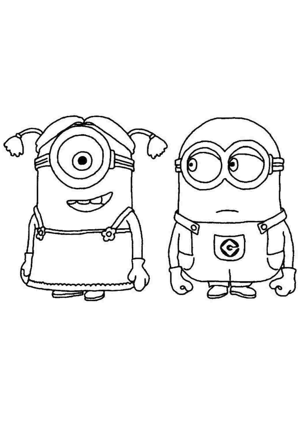 Раскраска Миньоны