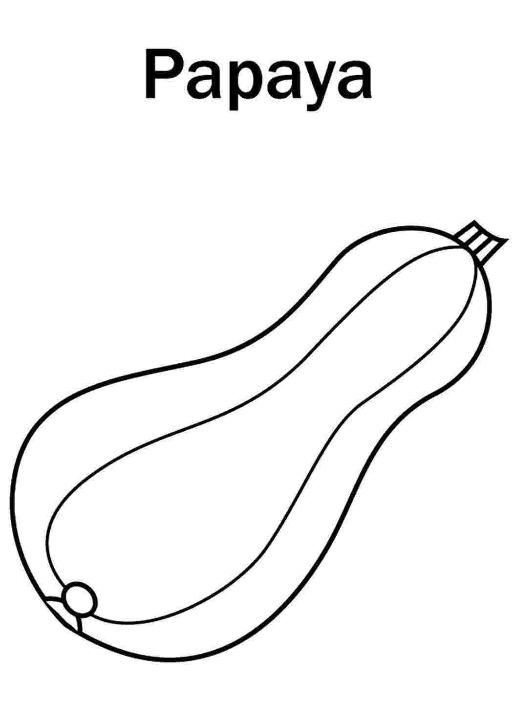 Раскраска Вкусная папайя