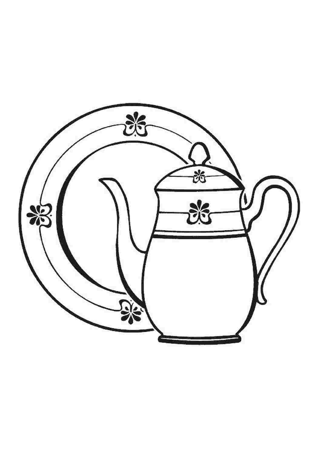 Раскраска Кофейник