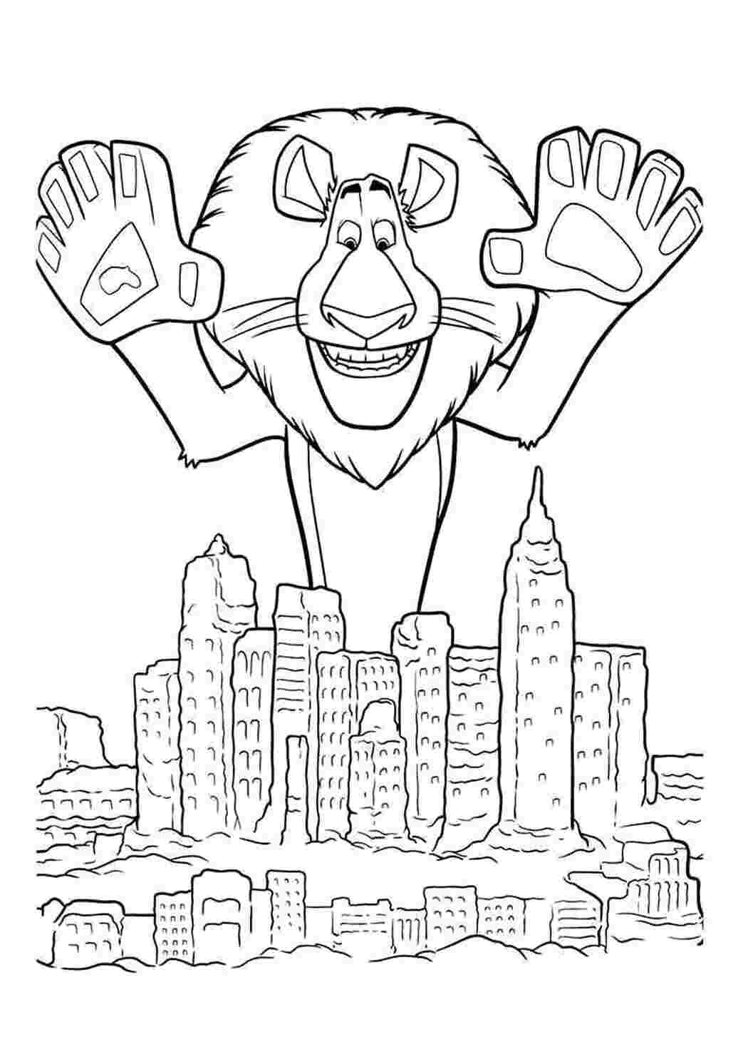 Раскраска Лев