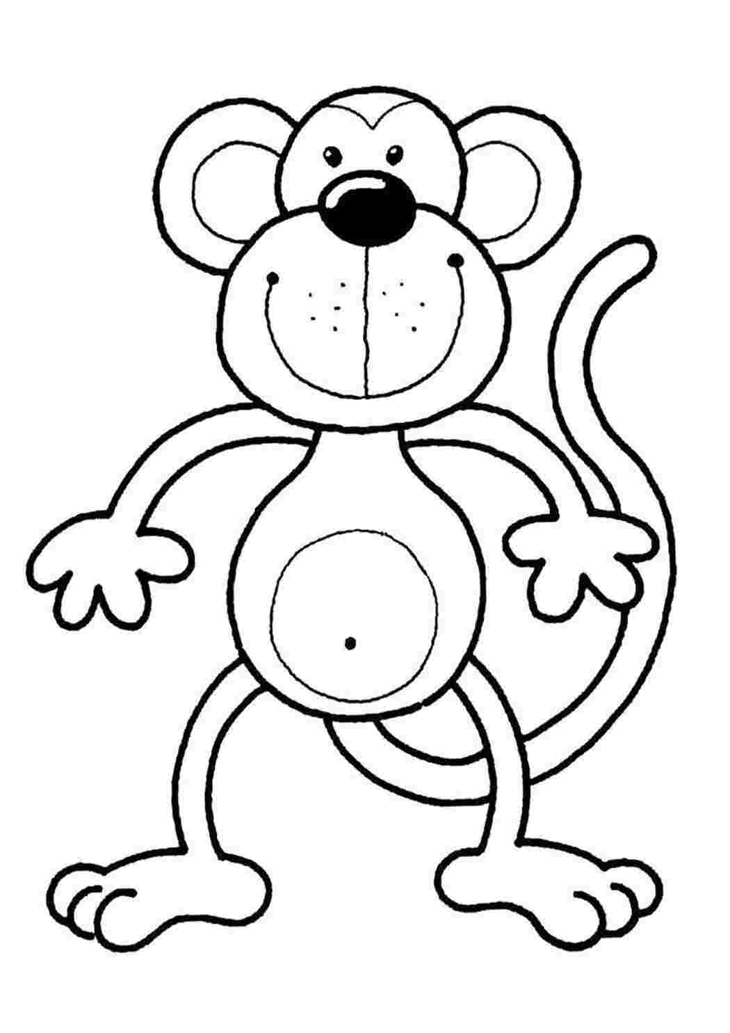 Раскраска Смешная обезьянка